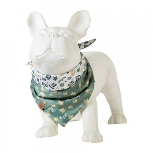 bandana verde, branco, estampa coroa, príncipe