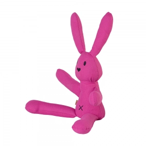 coelho de pelúcia para cachorro na cor rosa