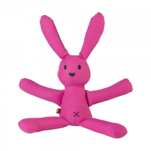 coelho de pelúcia para cachorro na cor rosa